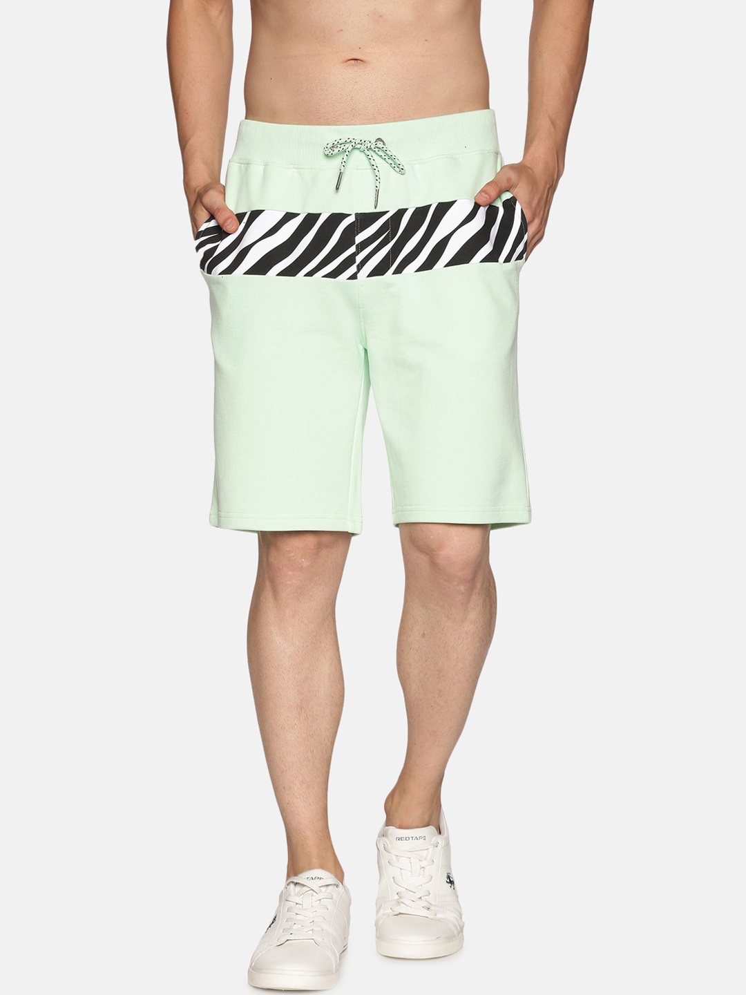 

UrGear Men Green Printed Training or Gym Sports Shorts