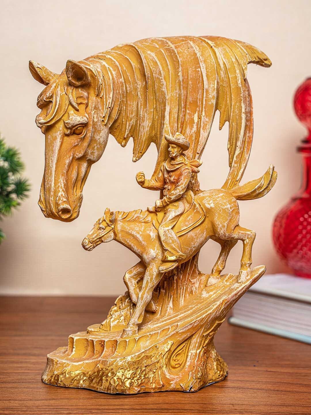 

TIED RIBBONS Decorative Abstract Horse Statue Showpiece, Multi