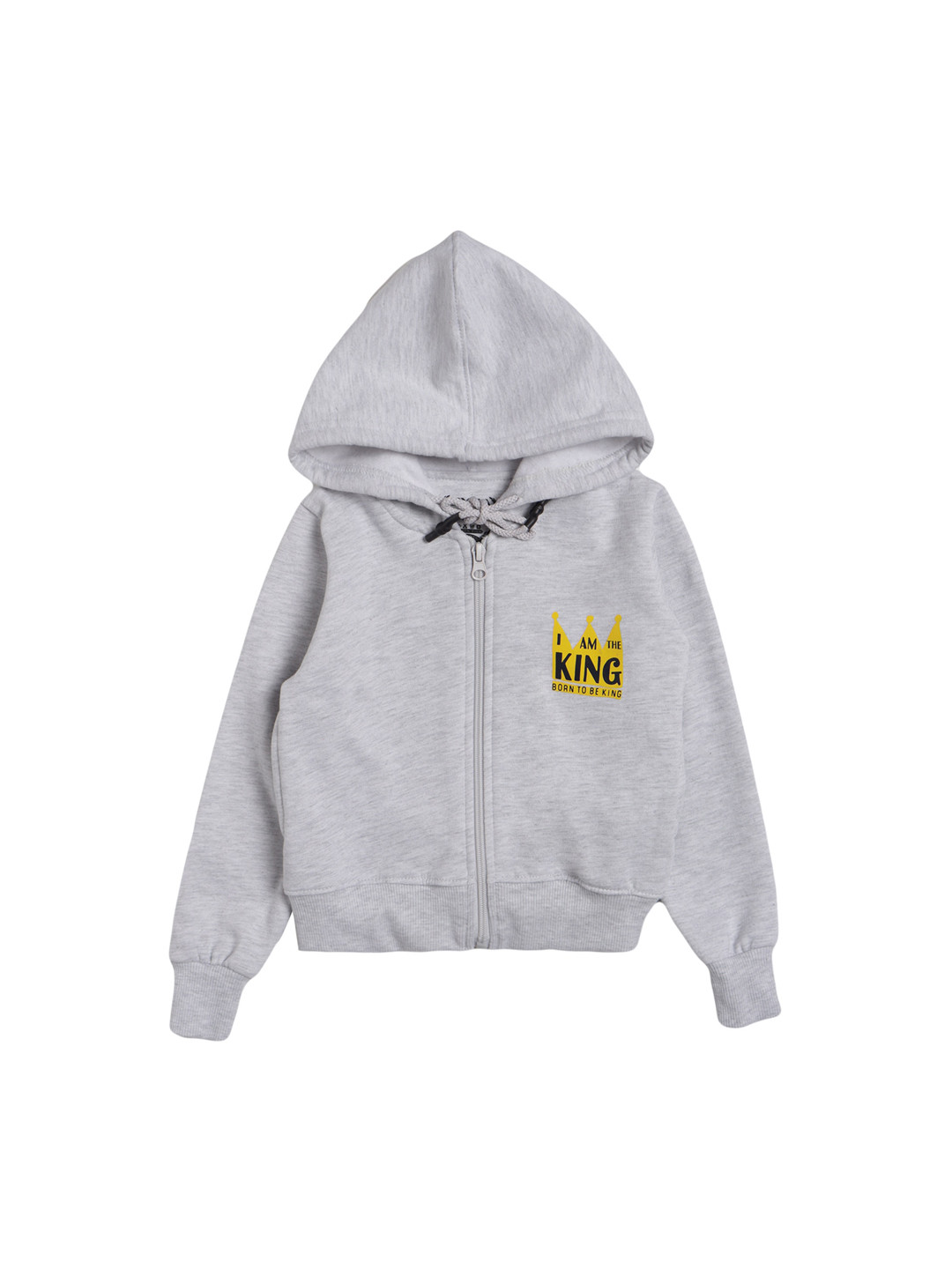 

DYCA Boys Grey Fleece Lightweight Bomber with Patchwork Jacket