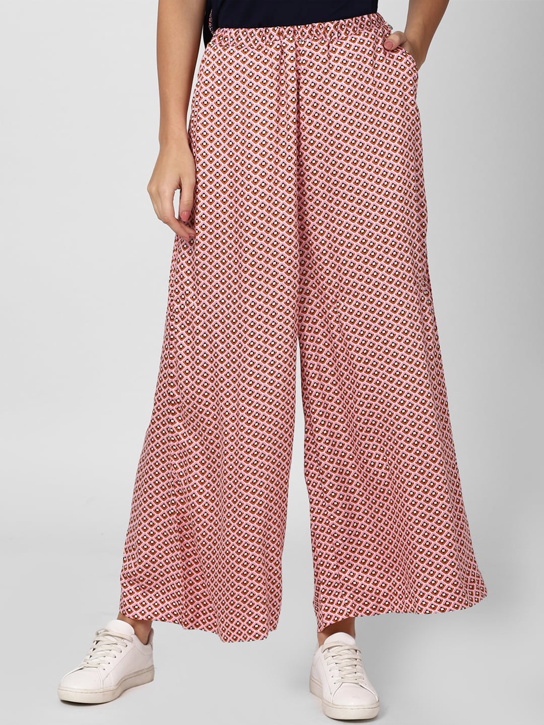 

Van Heusen Woman Red Printed Parallel Trousers