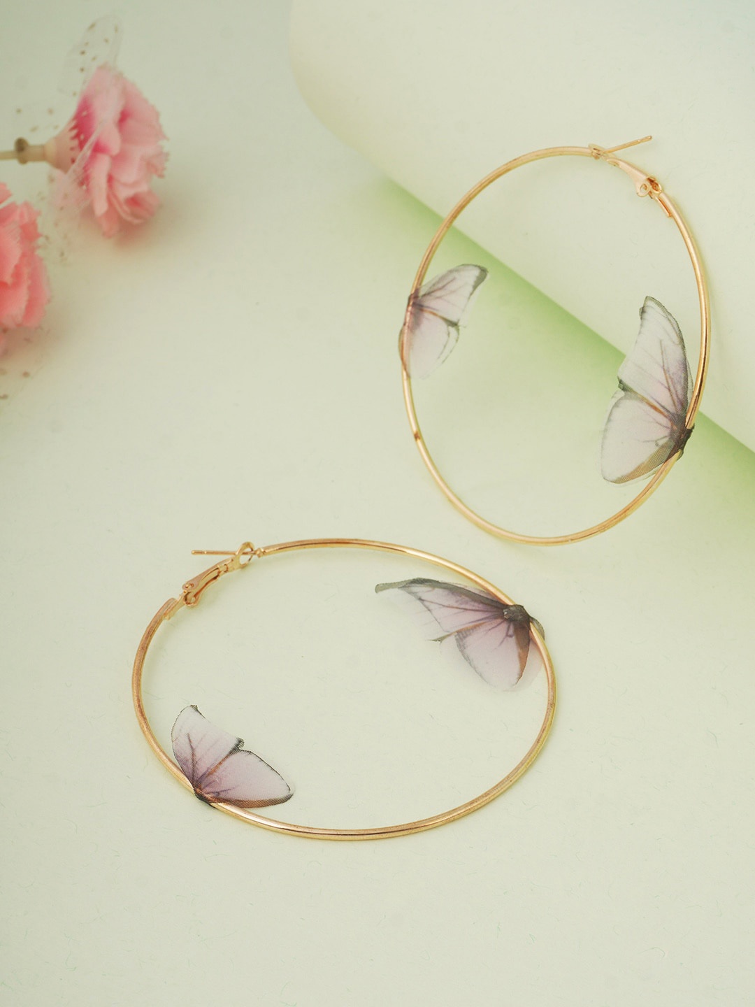 

Ferosh Gold-Toned Circular Hoop Earrings