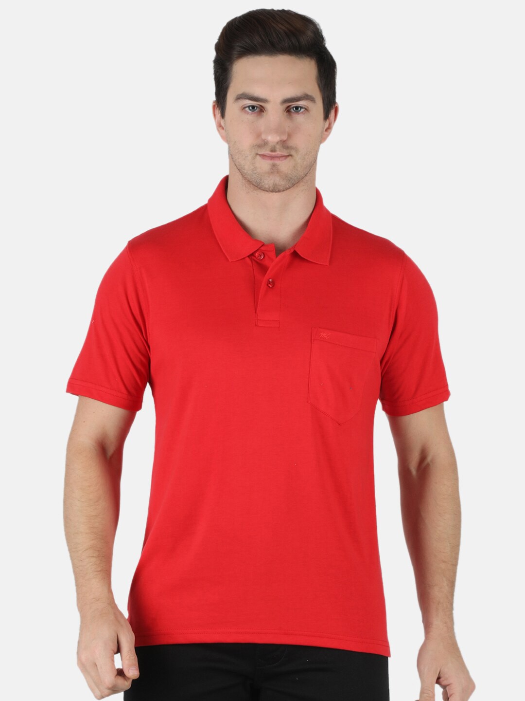 

Monte Carlo Men Rose Polo Collar T-shirt
