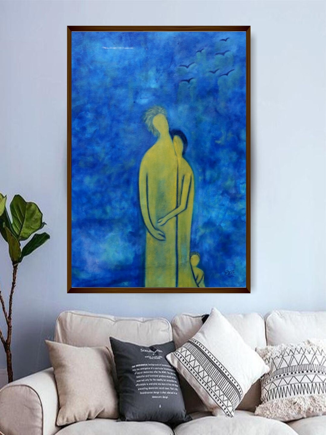 

The Art House Blue Abstract Painting Wall Art, Multi