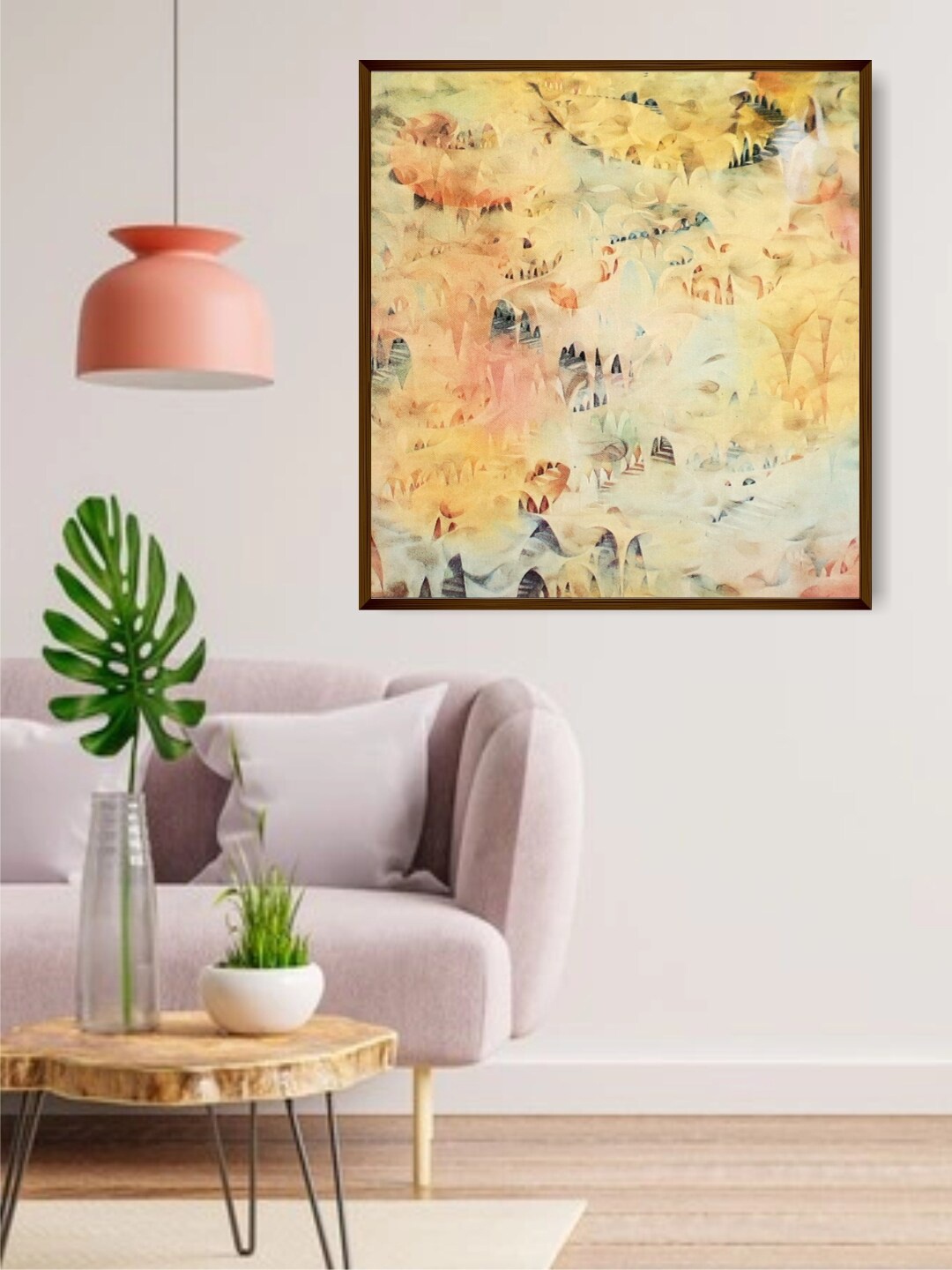 

The Art House Green & Yellow Abstract Painting Wall Art