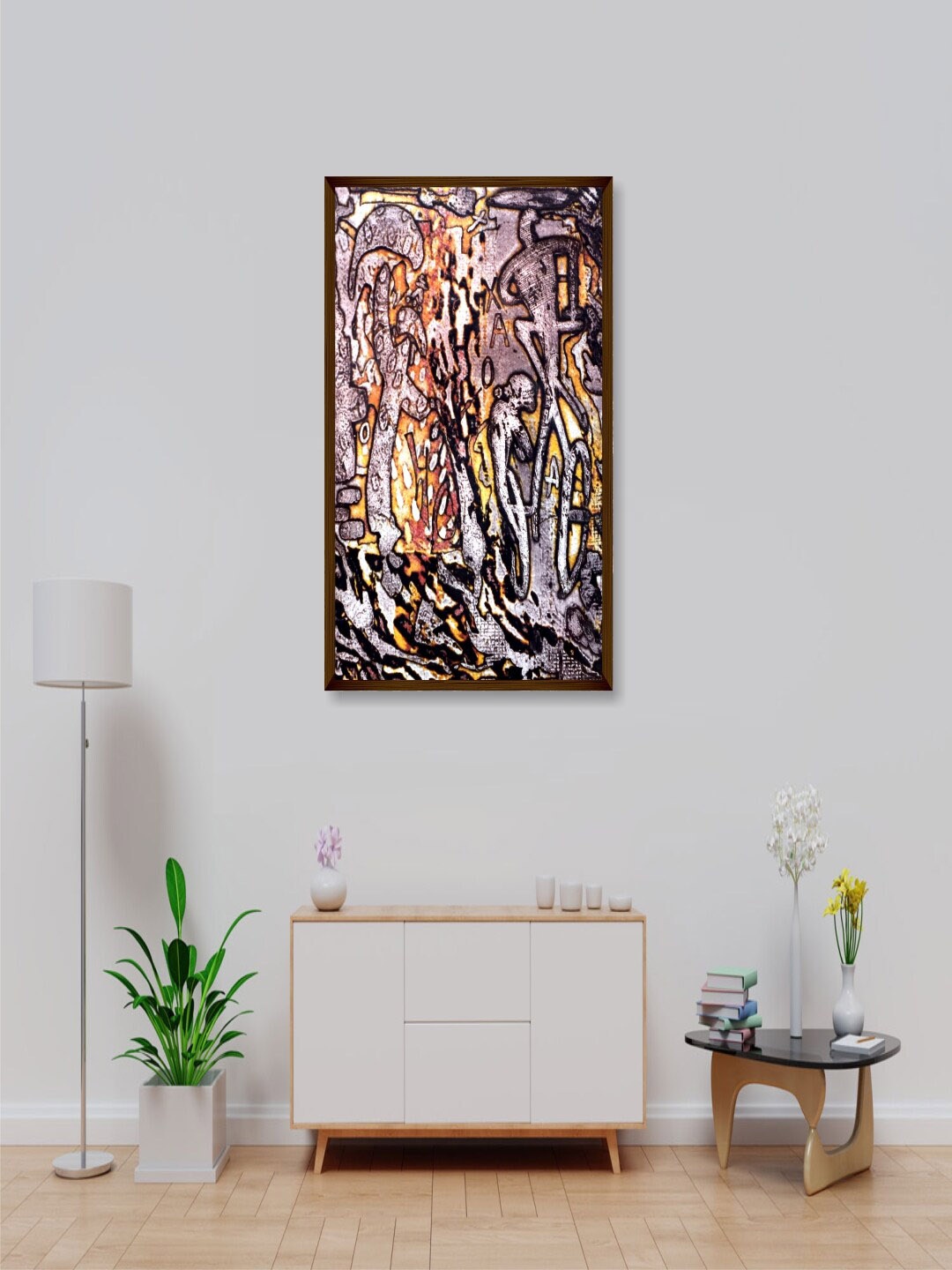 

The Art House Purple & Black Abstract Painting Wall Art