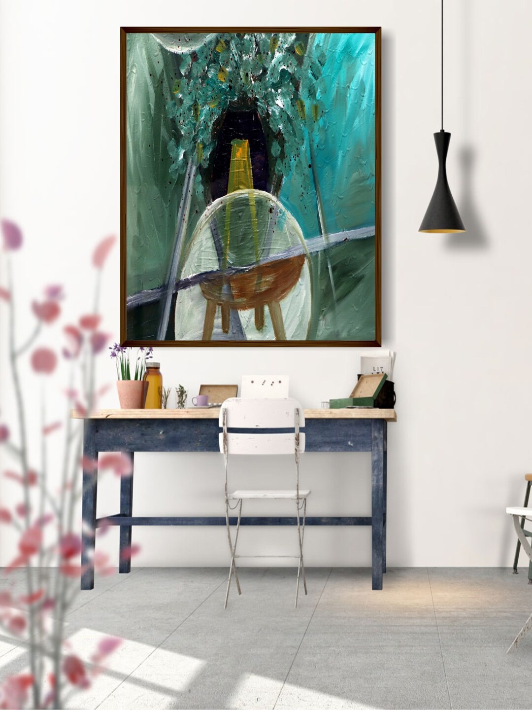 

The Art House Blue Abstract Painting Wall Art