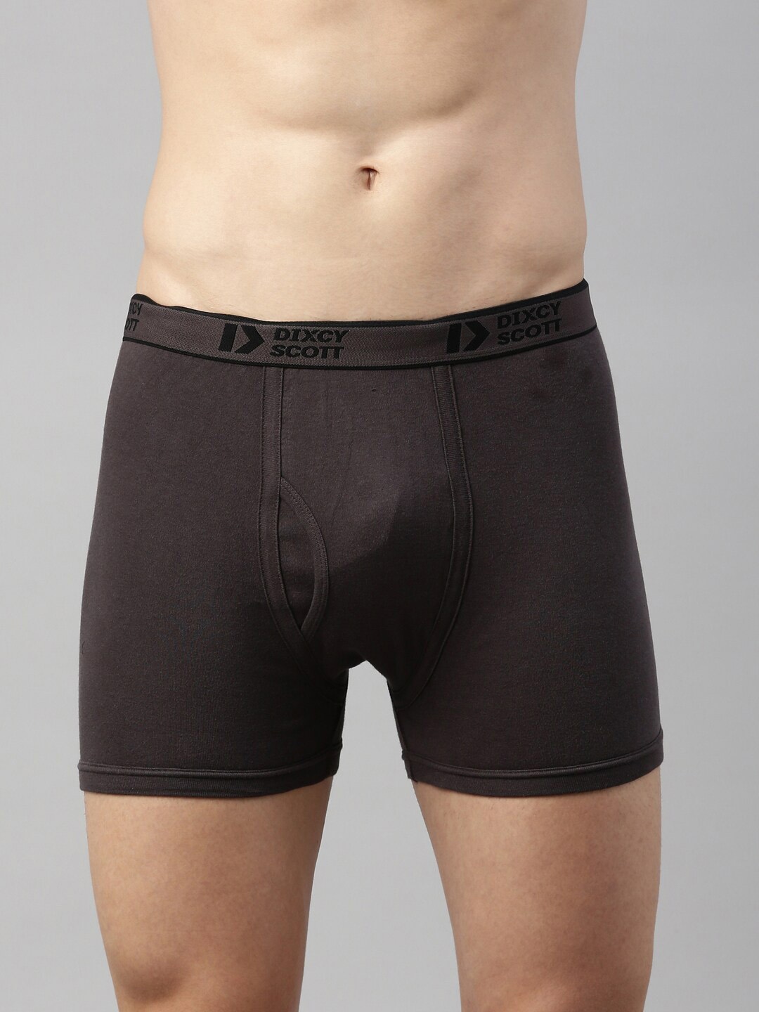 

DIXCY SCOTT Men Charcoal Grey Solid Cotton Trunk DSO-TITAN TRUNK-P1