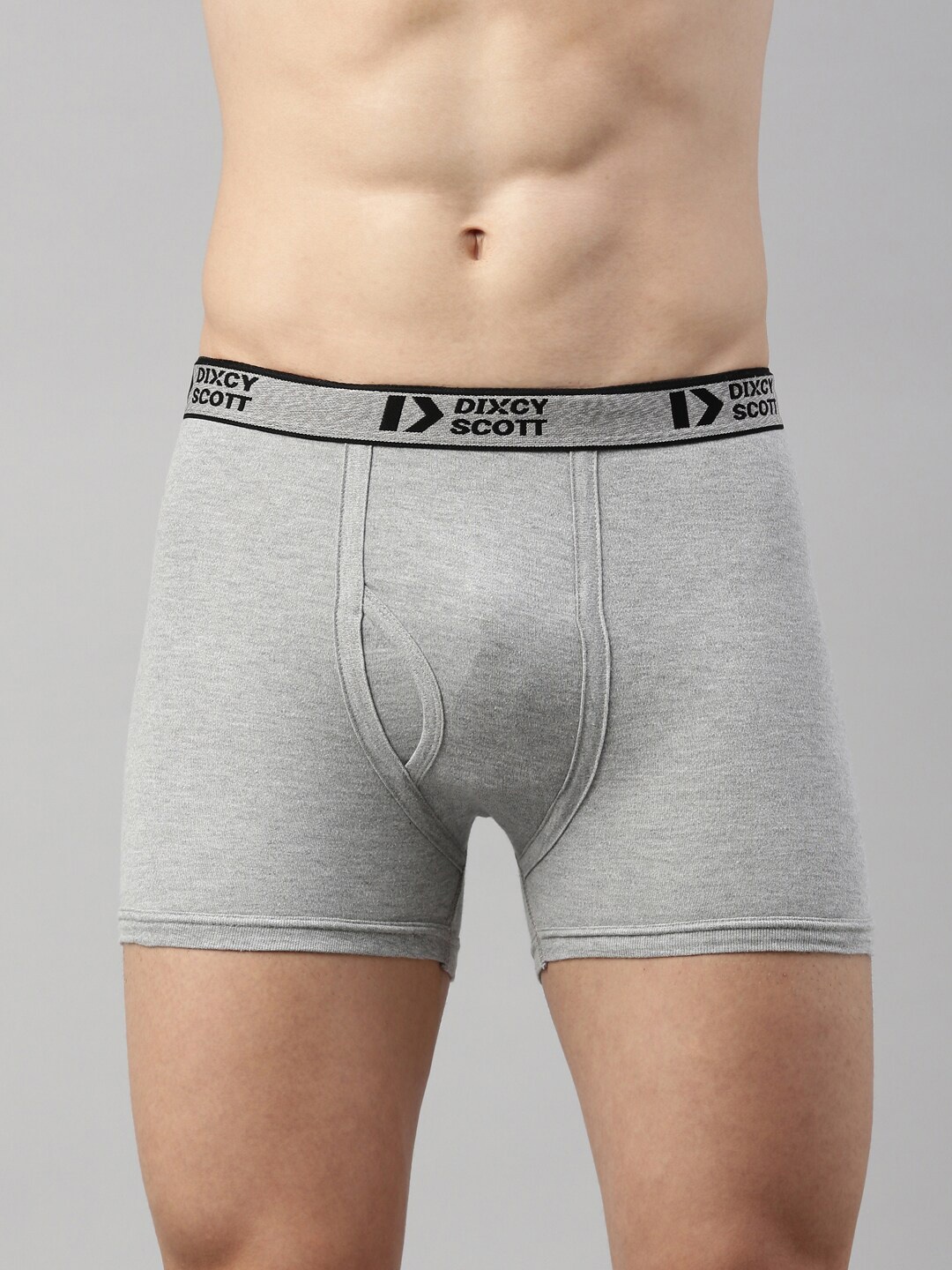 

DIXCY SCOTT Men Grey Melange Solid Pure Cotton Trunk DSO-TITAN TRUNK-P1