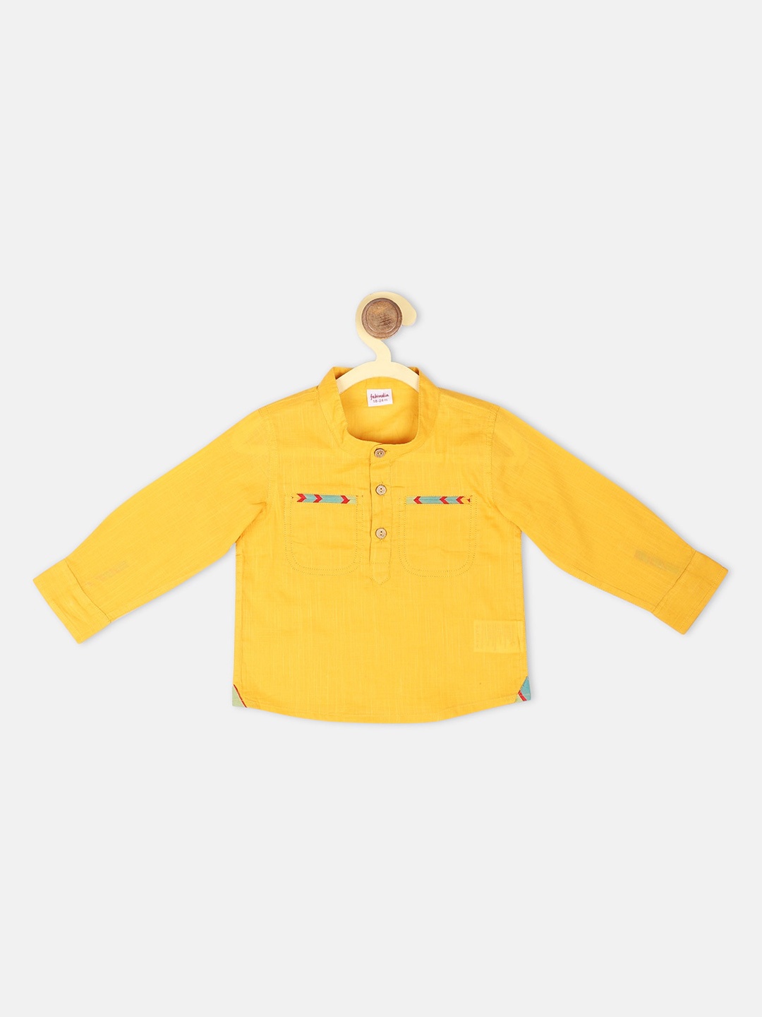 

Fabindia Boys Yellow Thread Work Kurta