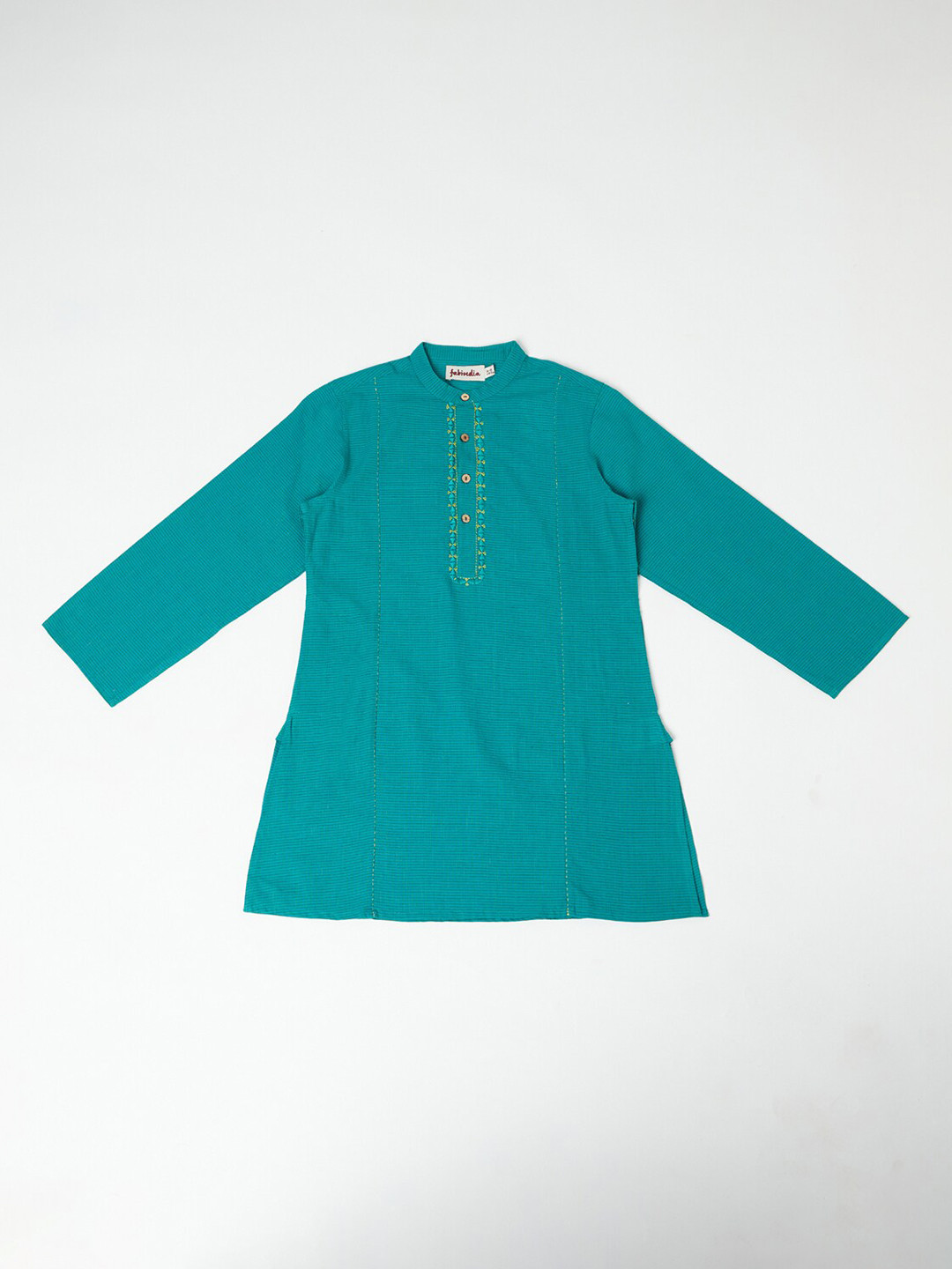 

Fabindia Boys Green Embroidered Kurta