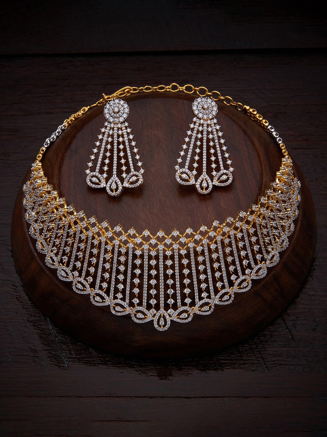 

Kushal's Fashion Jewellery White Rose Gold-Plated Necklace