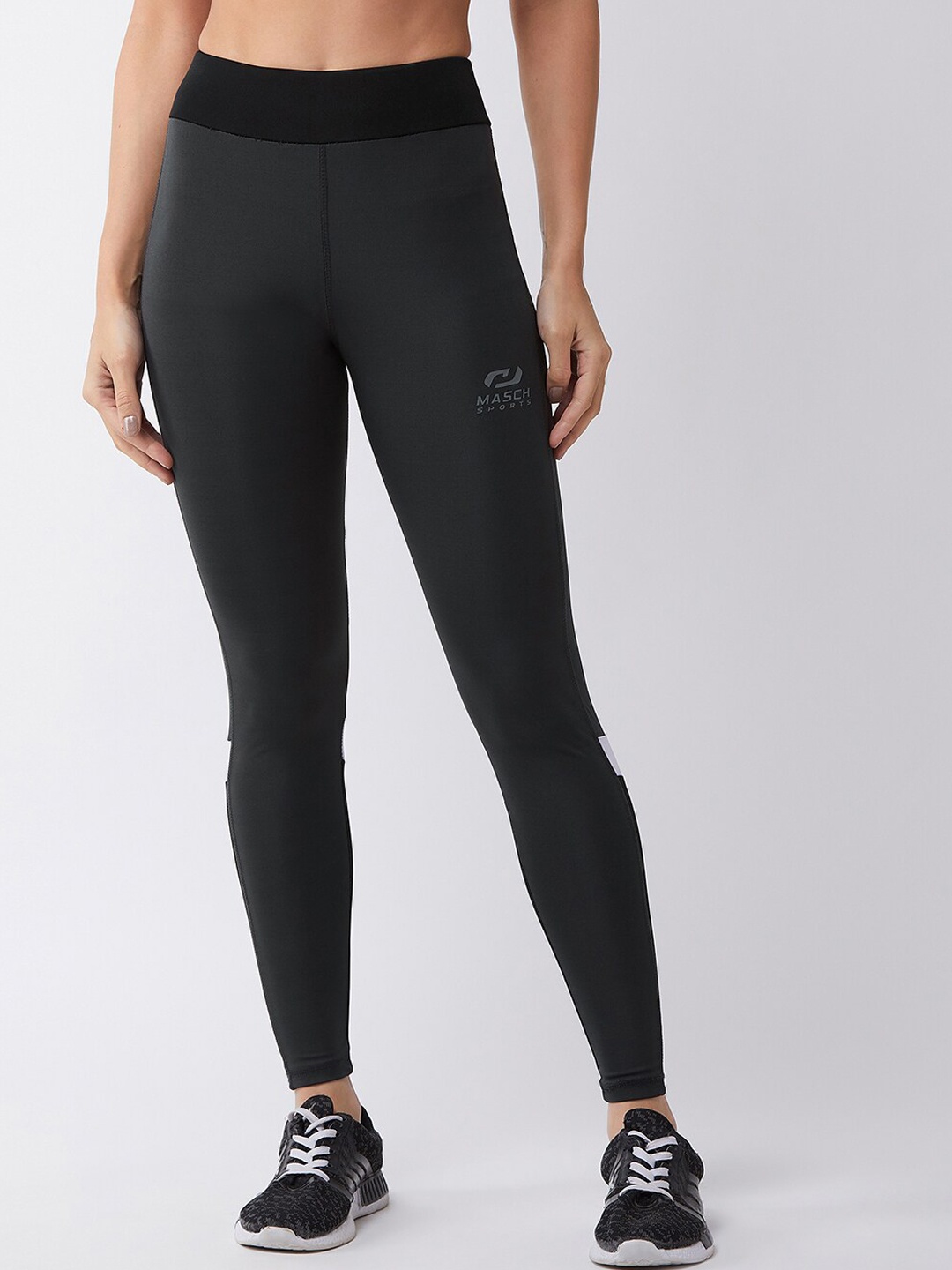

Masch Sports Women Charcoal Grey Solid Regular Fit Tights