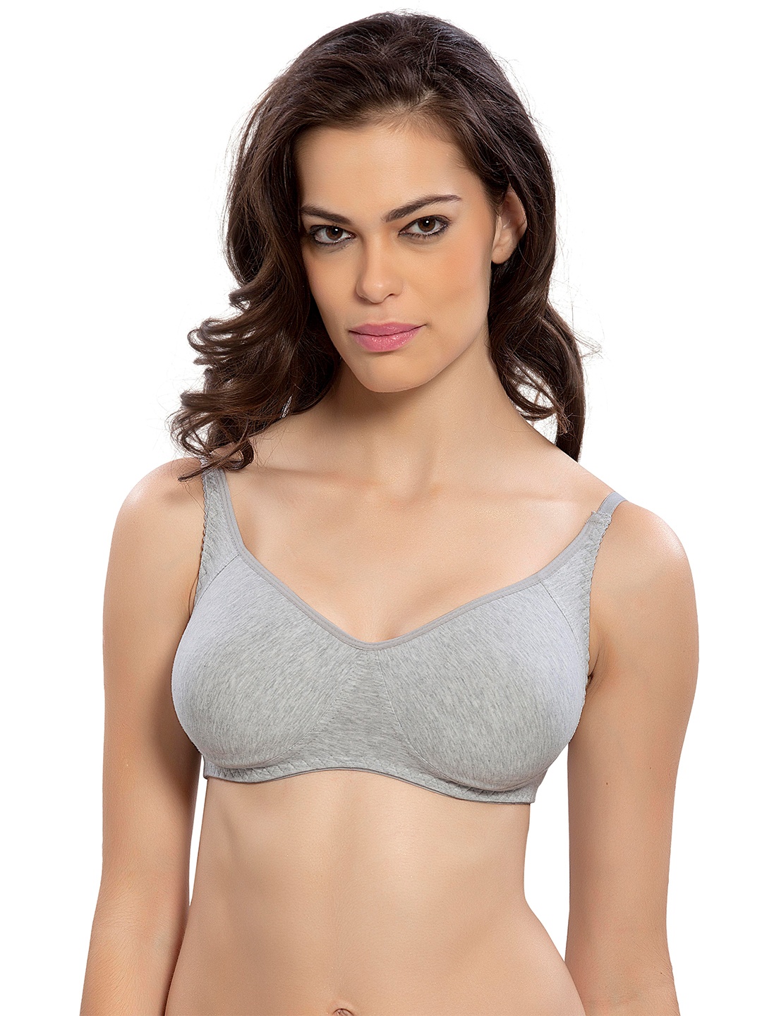 

Lady Love Grey Solid Non Padded T-shirt Bra LLBR9041Grey