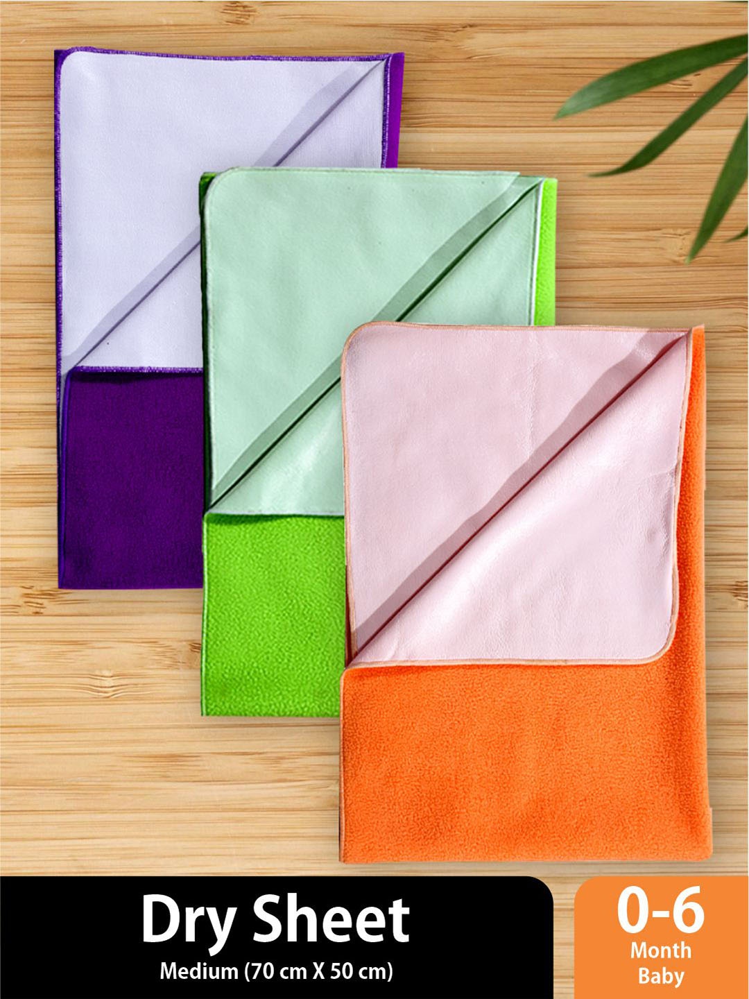 

Dream Weaverz Set of 3 Infant Bed Protector Dry Sheet, Orange