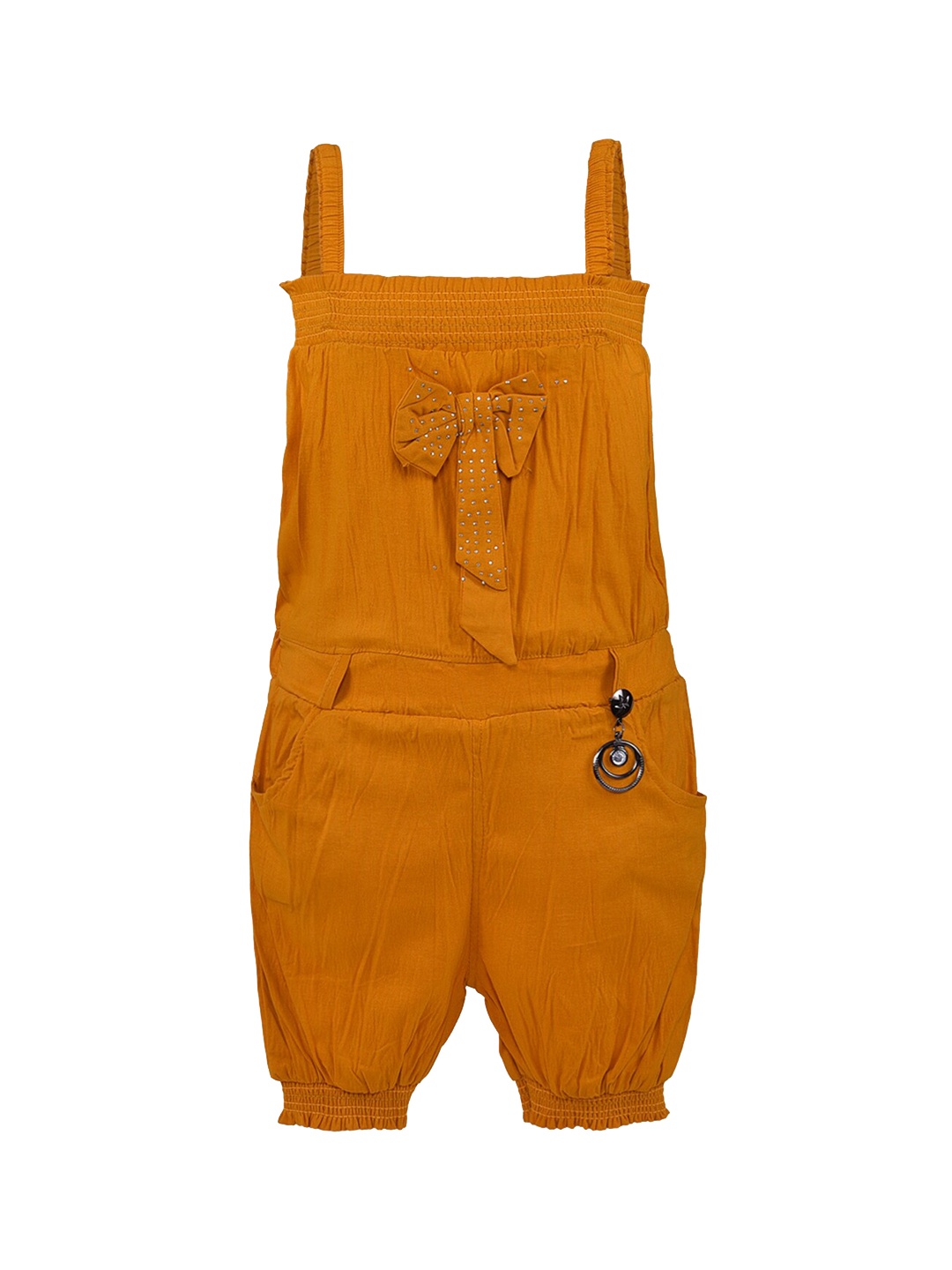 

Wish Karo Girls Mustard Slim fit Dungarees