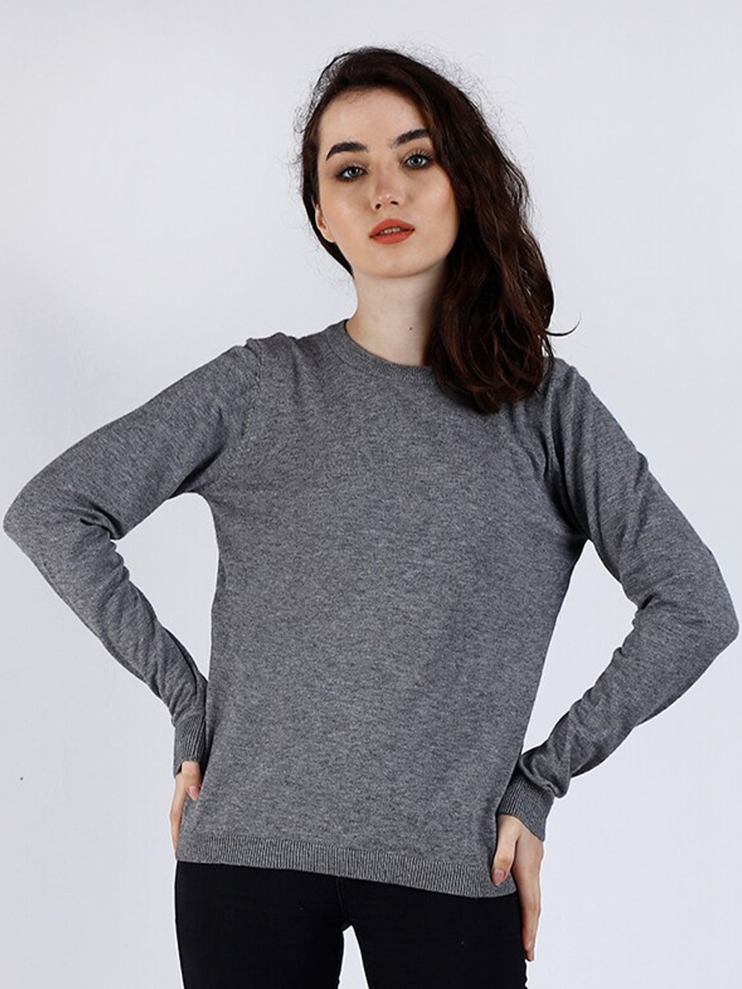 

NoBarr Women Grey Sweater