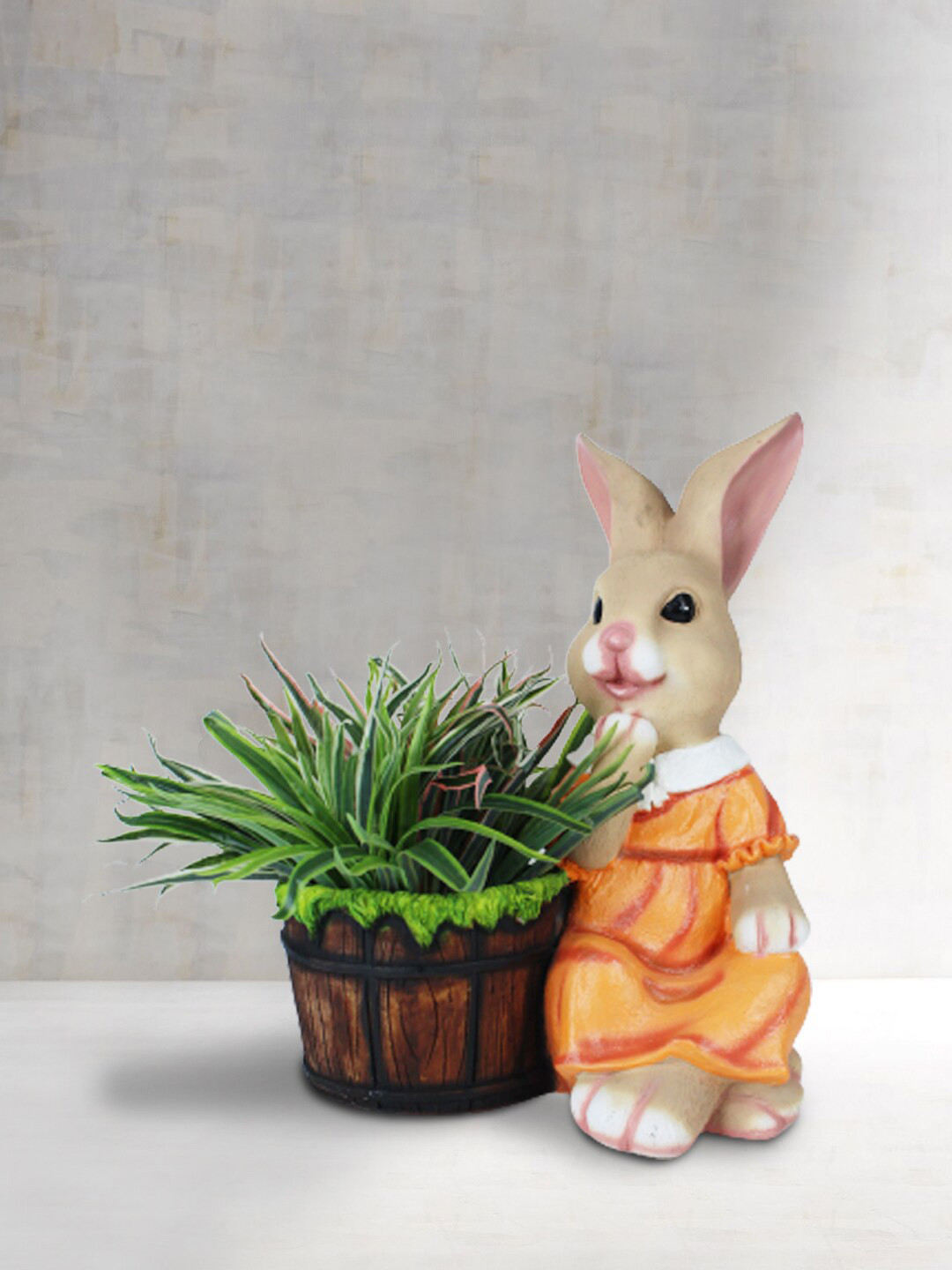 

Wonderland Orange Polyresin Dress Bunny Planter