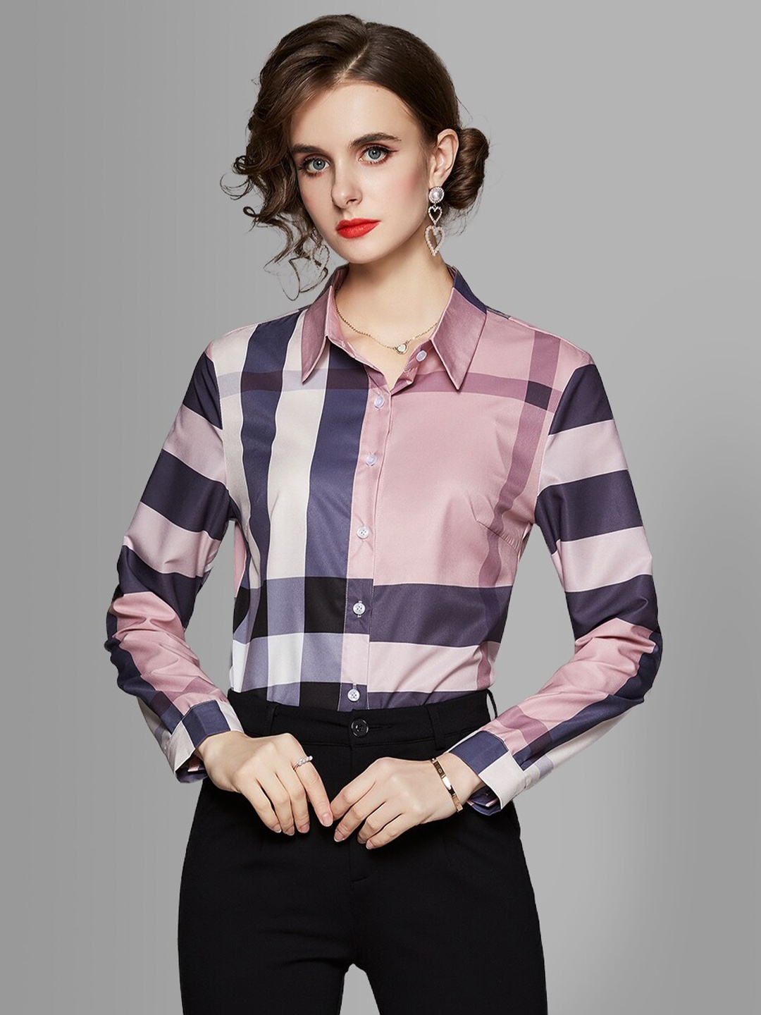 

JC Collection Women Multicoloured Checked Casual Shirt, Multi