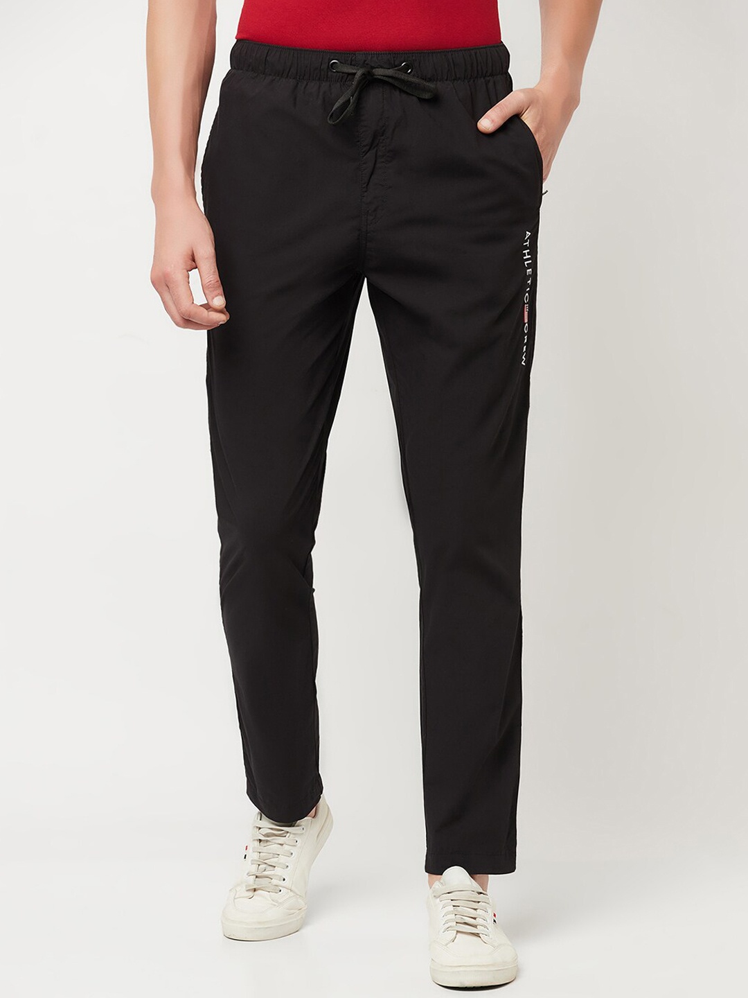 

Octave Plus Size Men Black Solid Regular Fit Cotton Track Pants