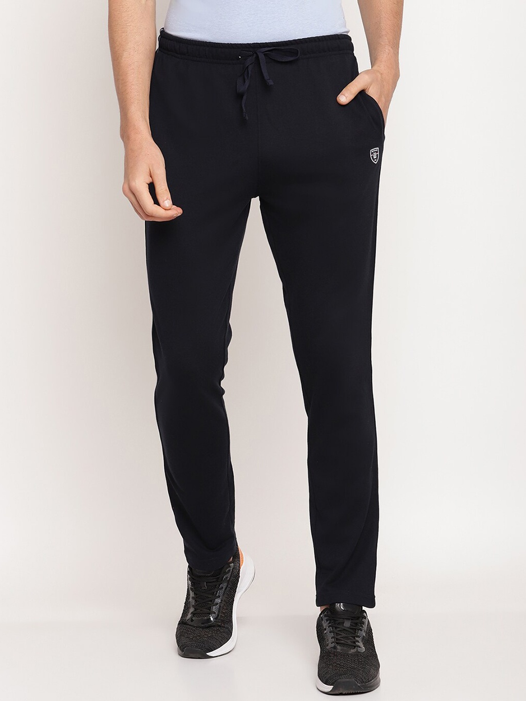 

Octave Men Navy Blue Solid Cotton Regular-Fit Track Pants