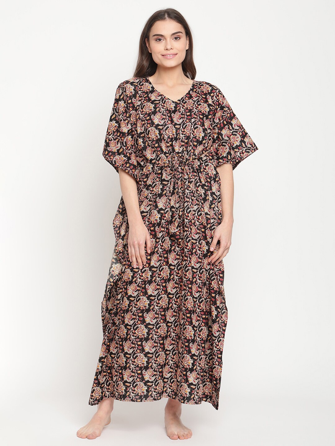

TAG 7 Black Printed Maxi Kaftan