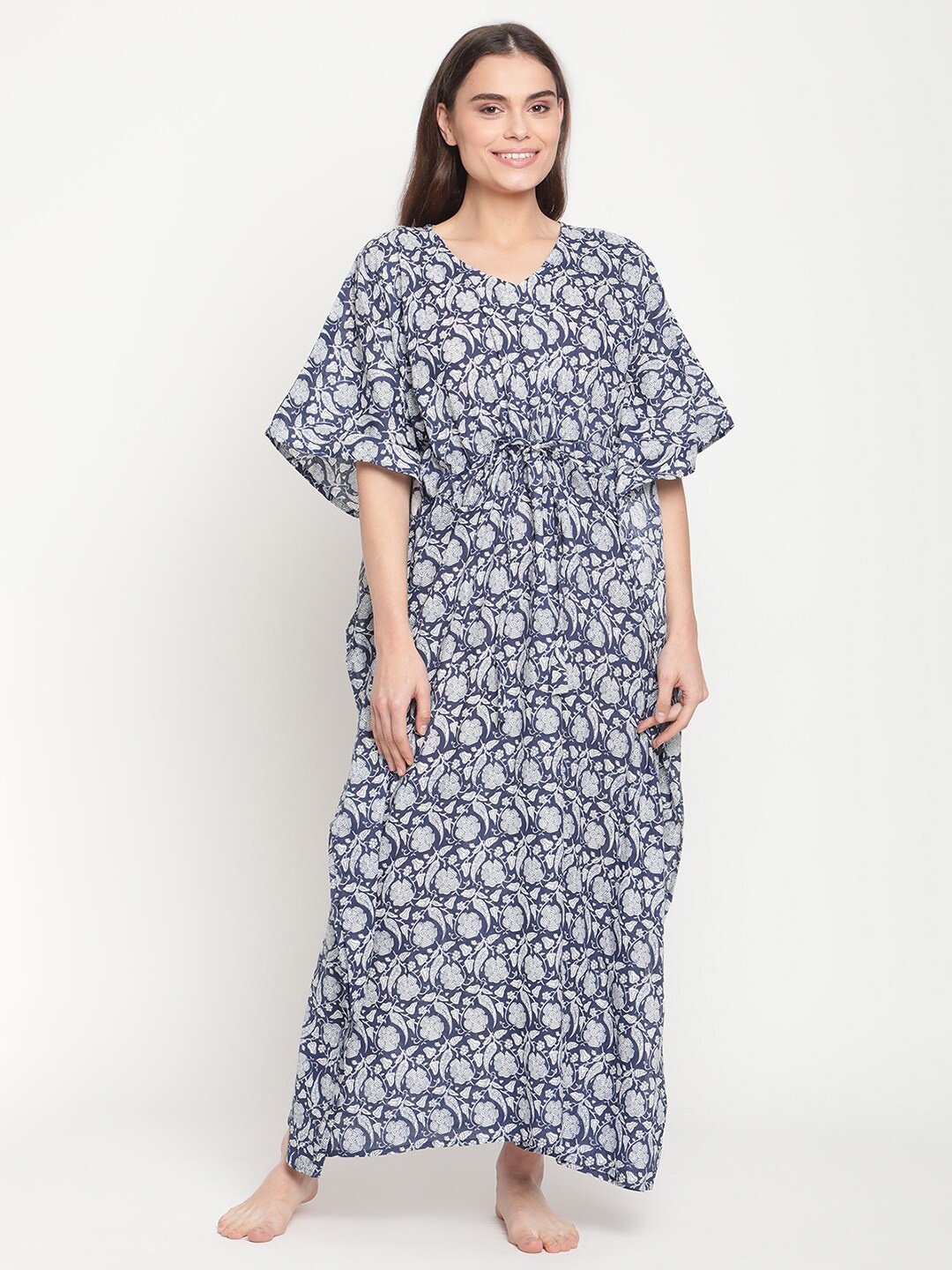 

TAG 7 Blue Printed Maxi Nightdress