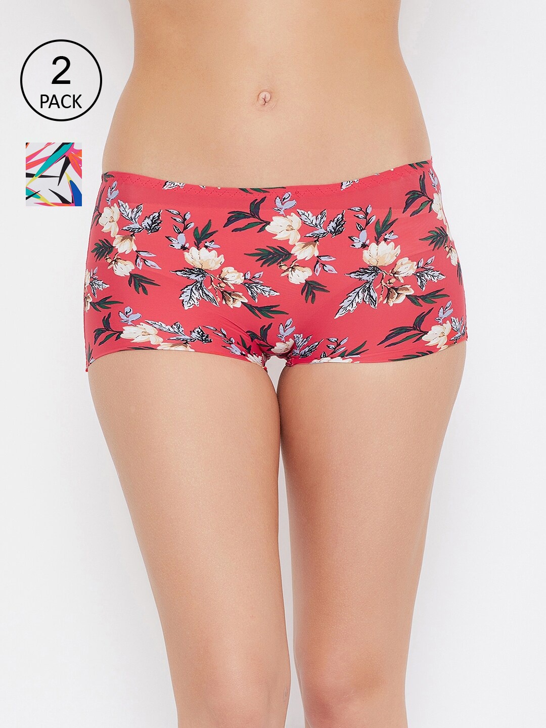 

SECRETS BY ZEROKAATA Women Pack Of 2 Assorted Printed Boxers