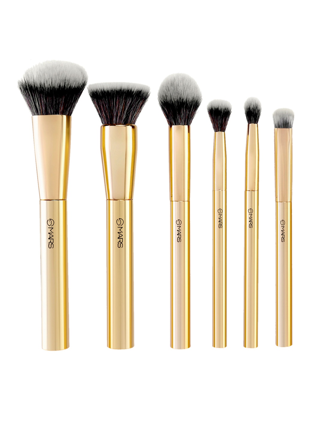 

MARS Set of 6 Artist's Arsenal Makeup Brushes, Gold