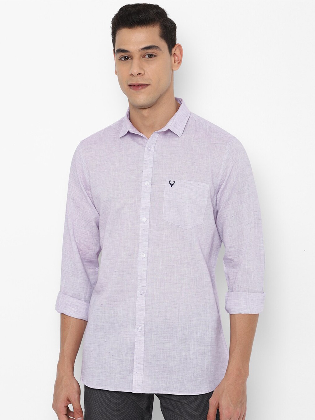 

Allen Solly Men Pink Slim Fit Cotton Casual Shirt