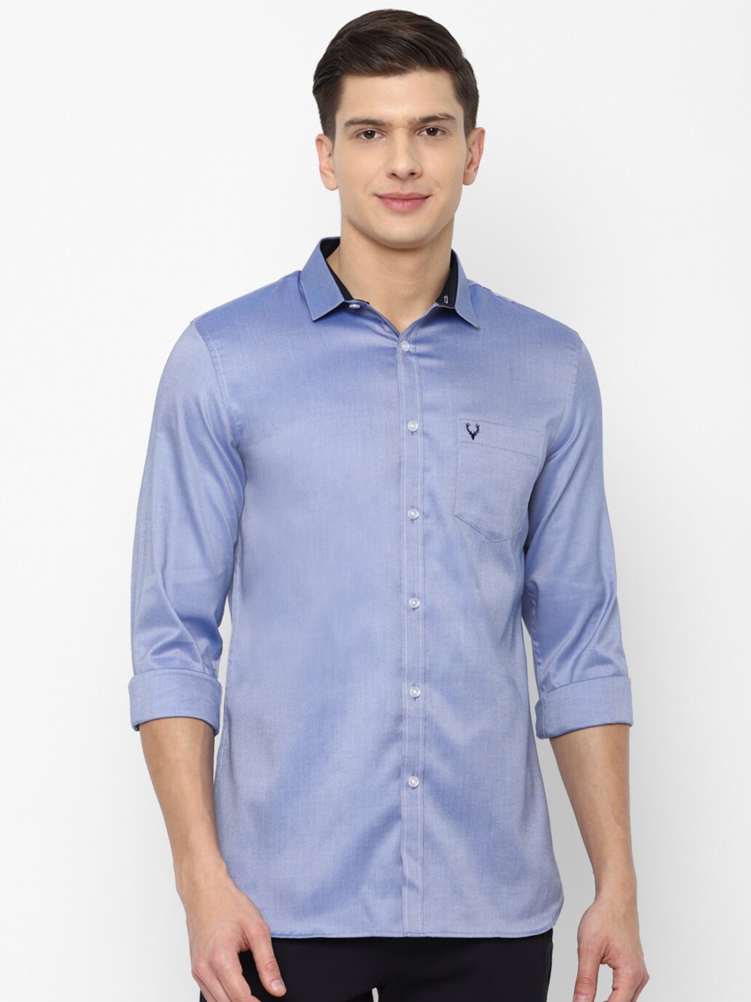 

Allen Solly Men Blue Slim Fit Cotton Casual Shirt