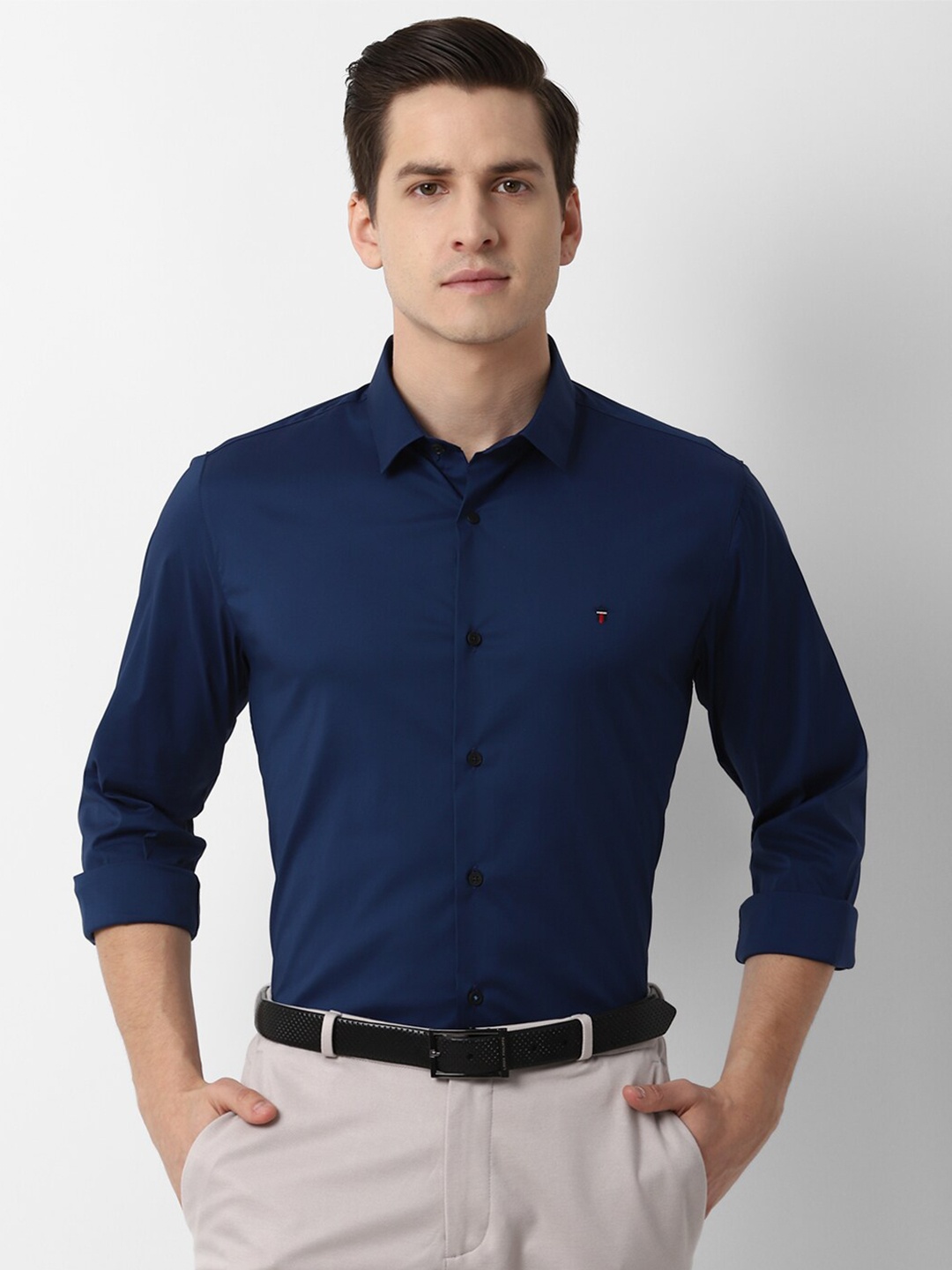

Louis Philippe Sport Men Navy Blue Slim Fit Cotton Casual Shirt