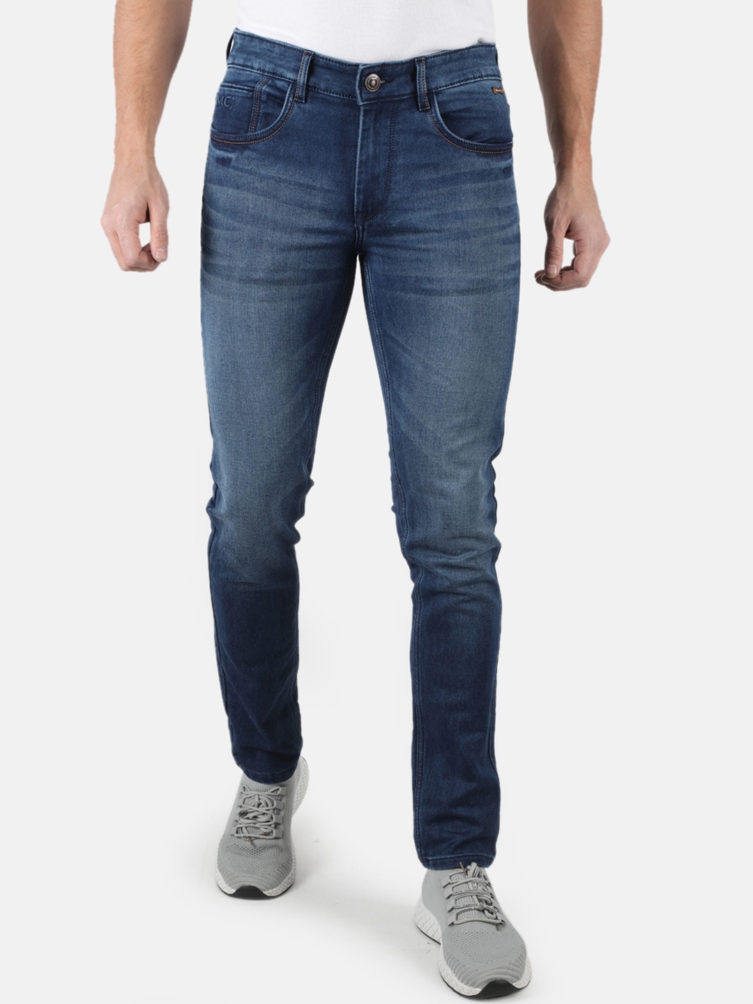 

Monte Carlo Men Blue Skinny Fit Heavy Fade Stretchable Jeans