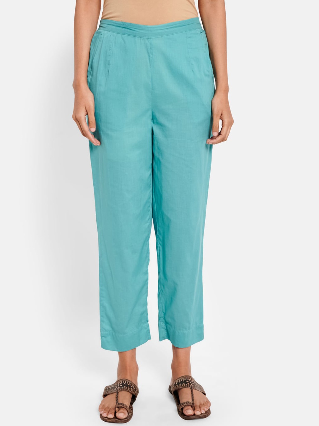 

Fabindia FabBasic Women Blue Trousers