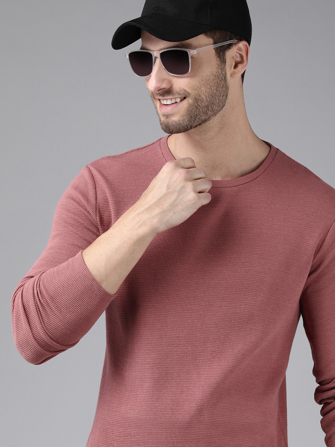 

Voi Jeans Men Pink Cotton T-shirt
