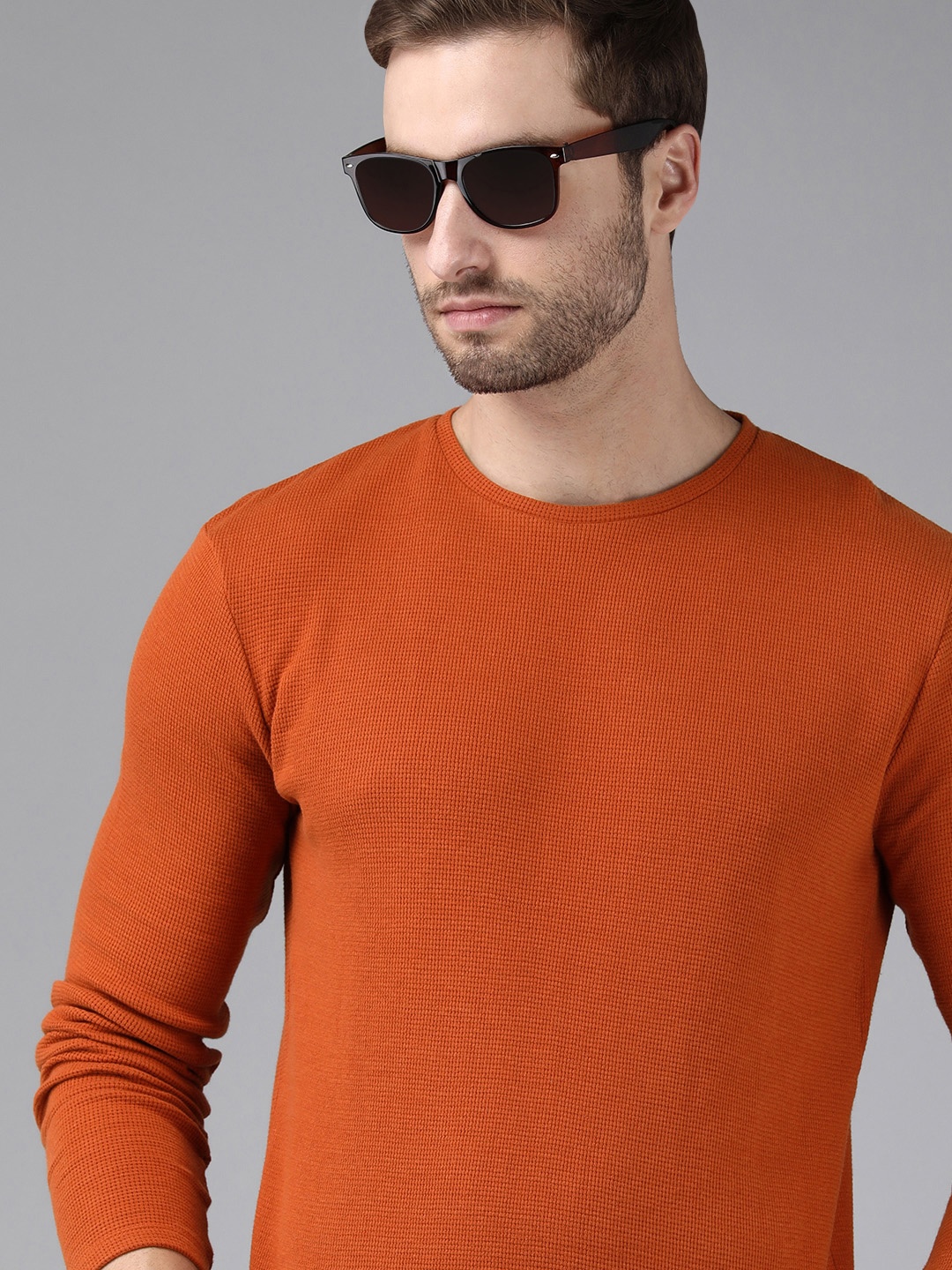 

Voi Jeans Men Orange Cotton T-shirt