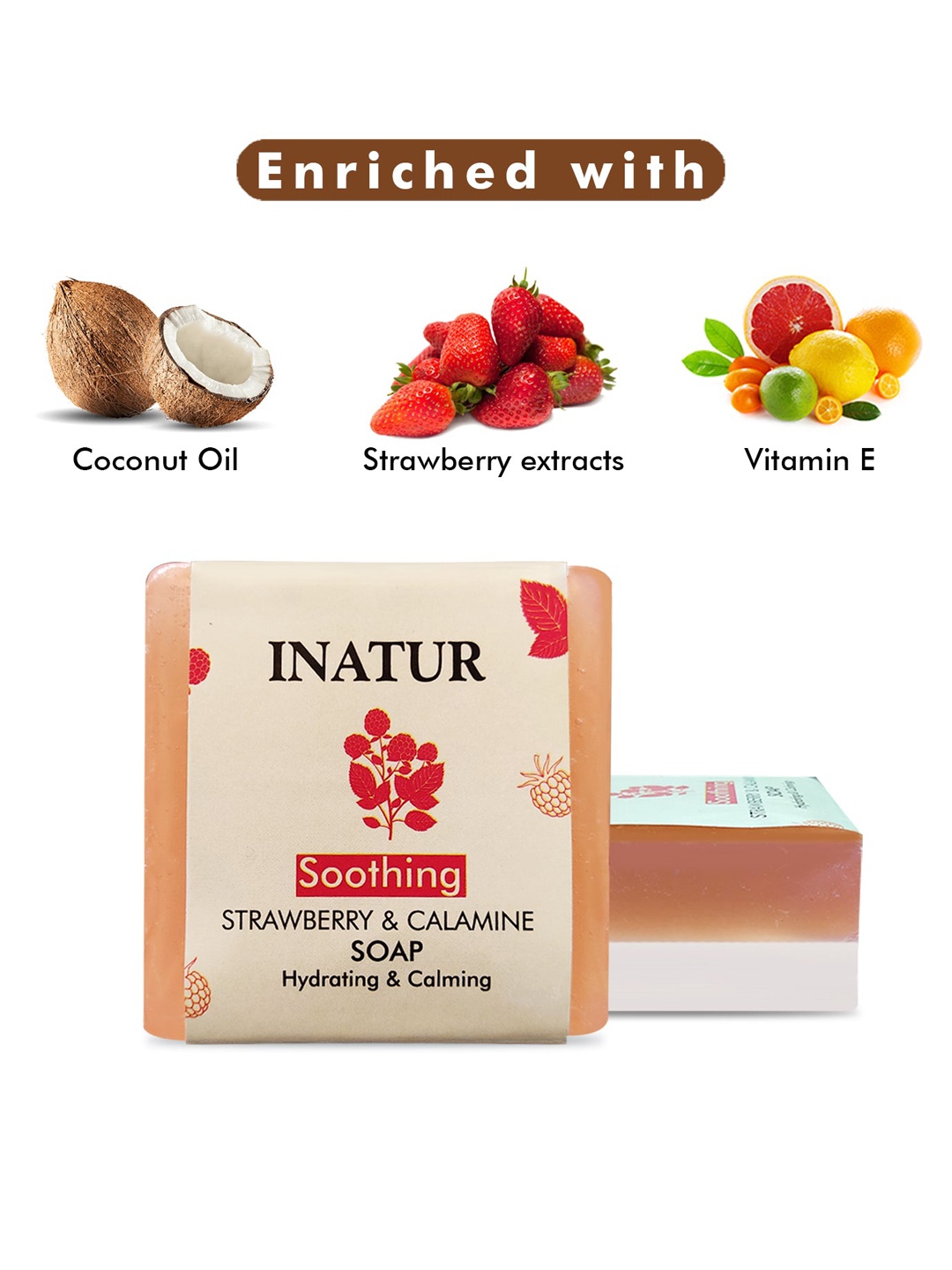 

Inatur Soothing Strawberry & Calamine Soap 100 g, Pink