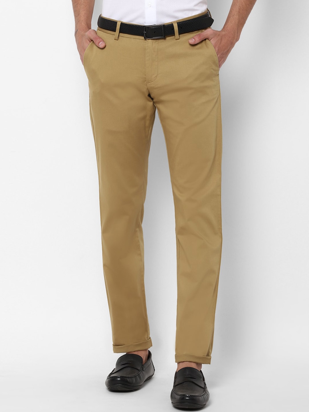 

Allen Solly Men Khaki Slim Fit Formal Trousers