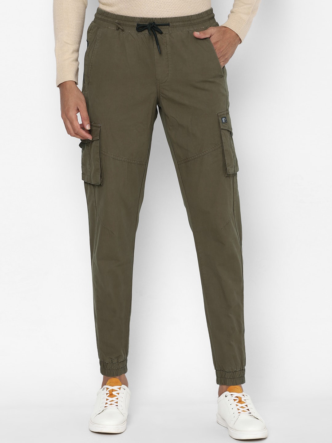 

Allen Solly Sport Men Olive Green Slim Fit Joggers Trousers
