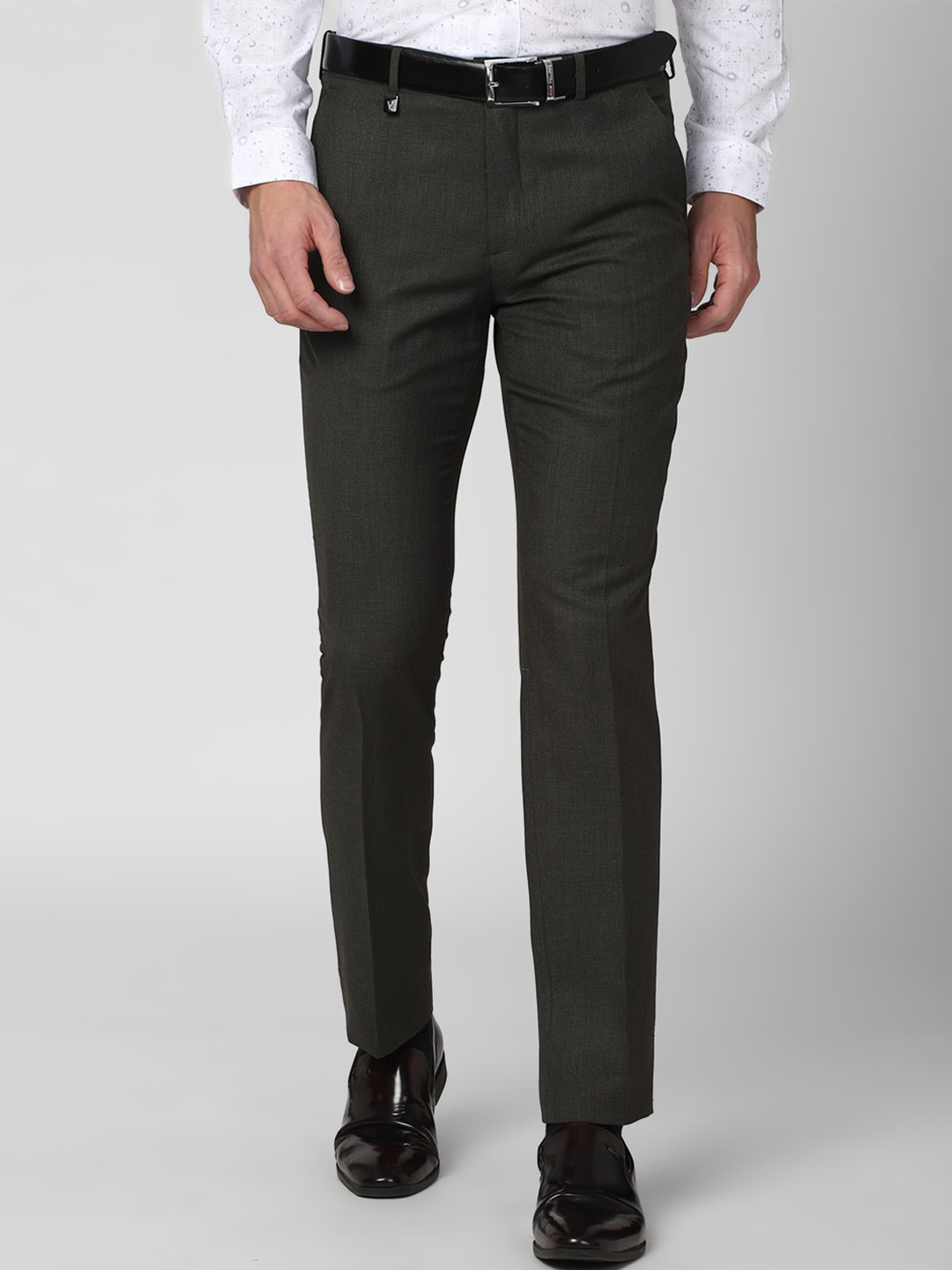

V Dot Men Grey Skinny Fit Formal Trousers