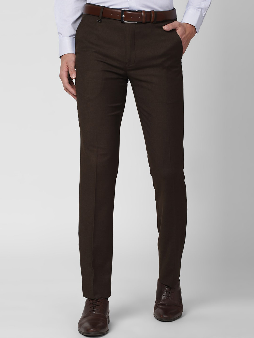 

Van Heusen Men Brown Slim Fit Trousers