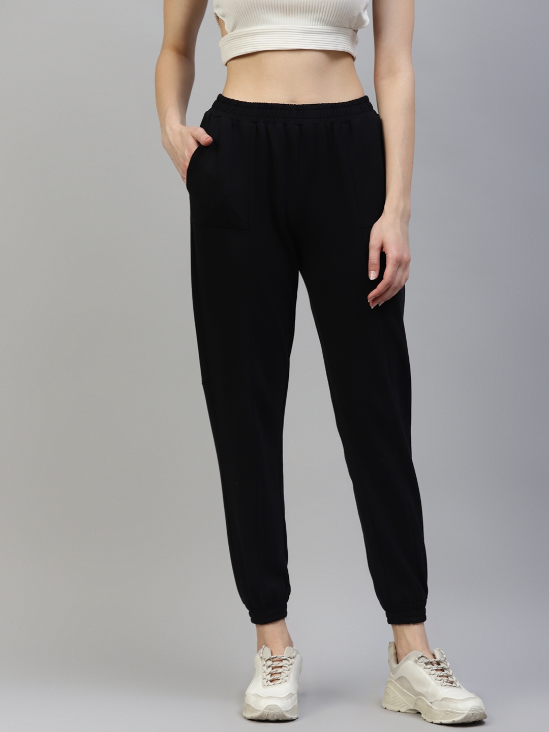 

Laabha Women Black Solid Joggers