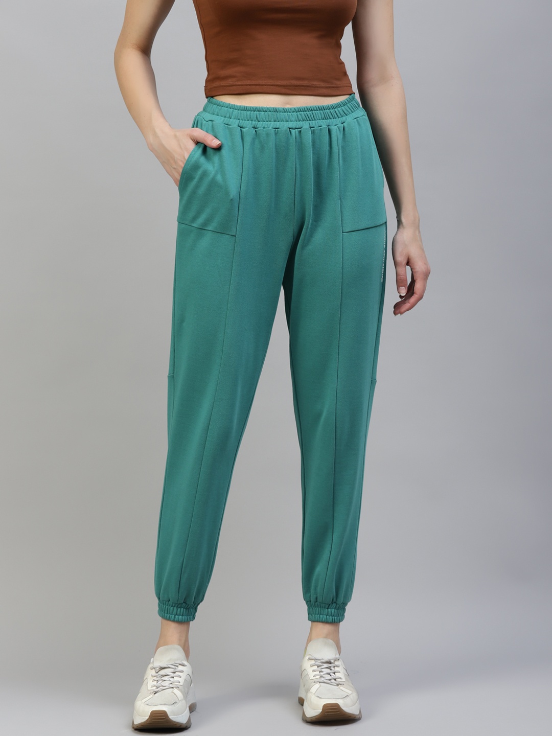 

Laabha Women Teal Green Solid Joggers