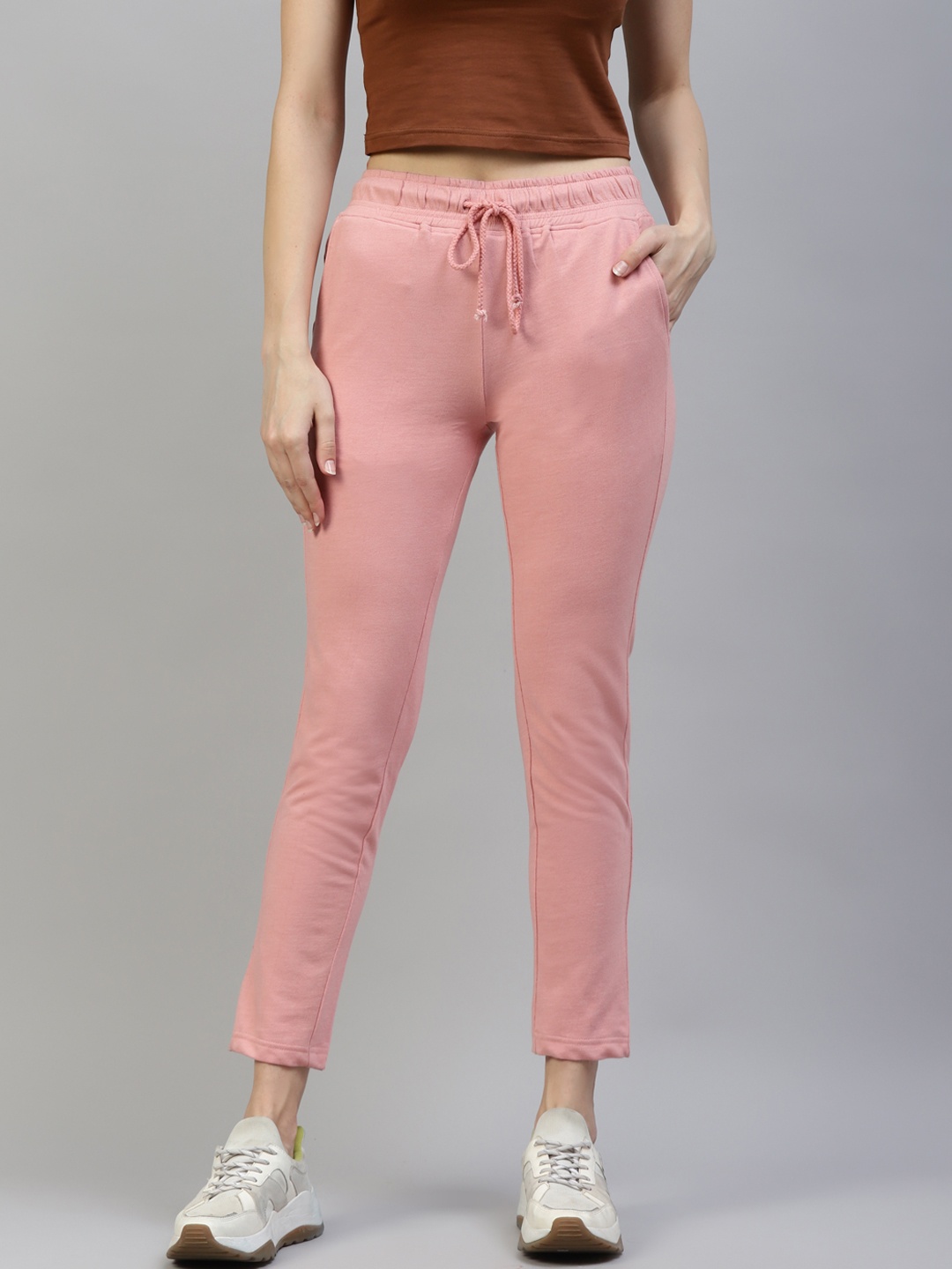 

Laabha Women Pink Solid Track Pants