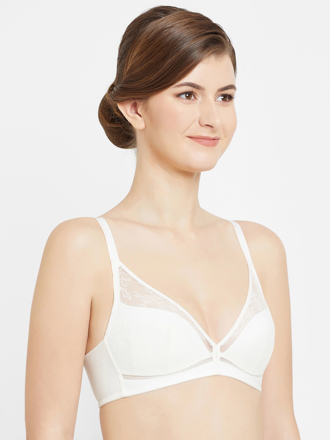 

Wacoal White Lightly Padded Floral Bralette Rapid Dry Lace Bra