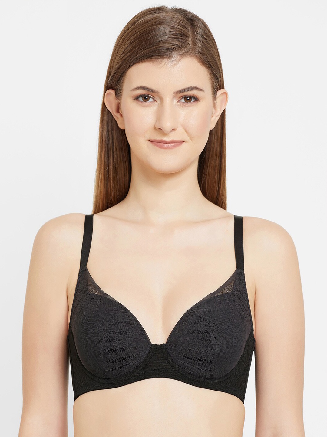 

Wacoal Black Lightly Padded Underwired Half Coverage T-shirt Bra