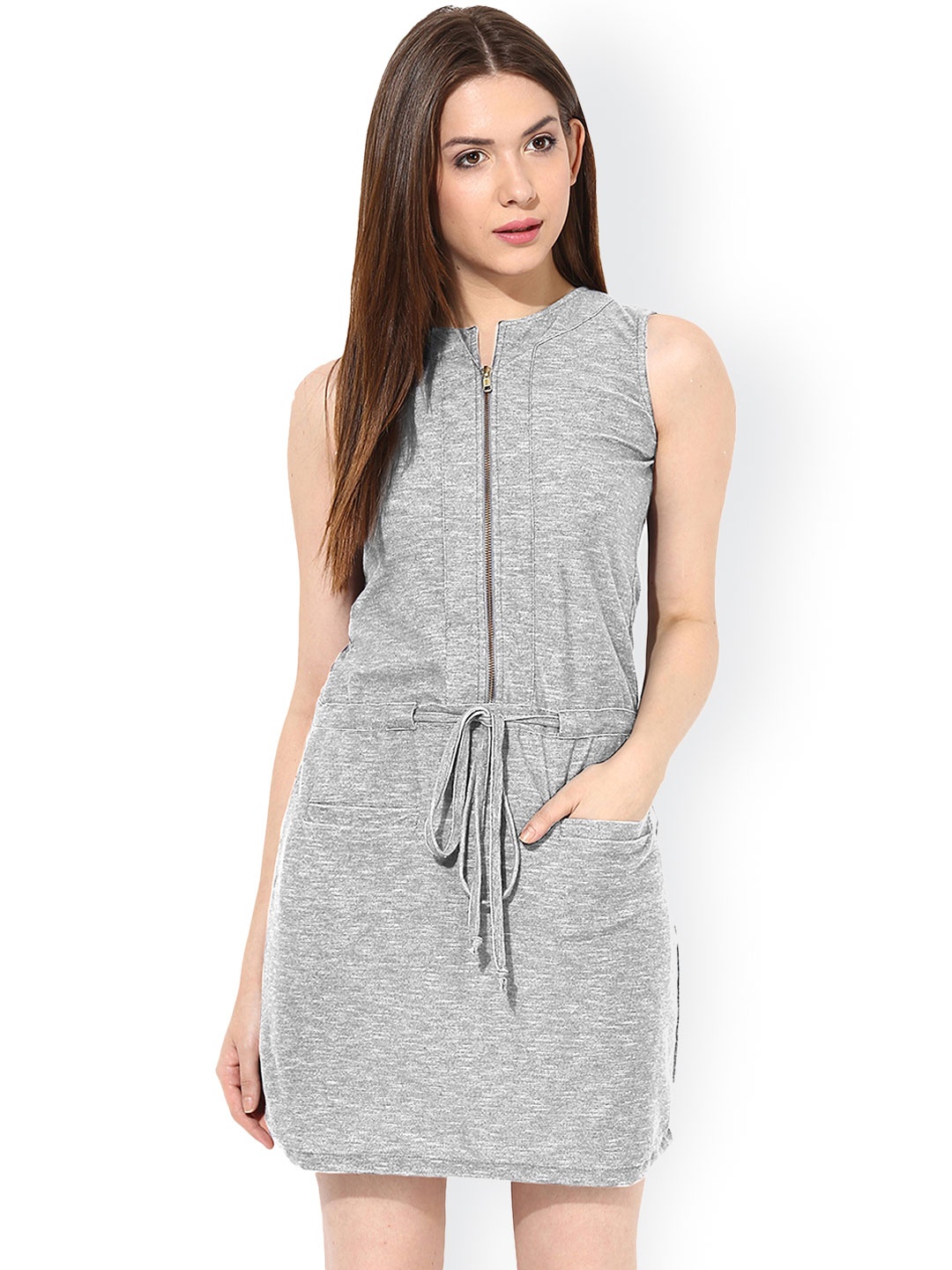 

Miss Chase Women Grey Solid A-Line Dress