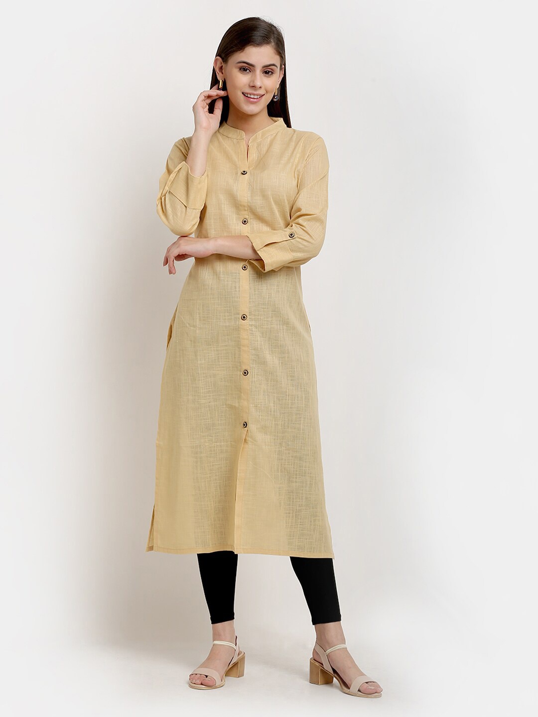 

GRACIT Women Beige Organic Cotton Organic Cotton Kurta
