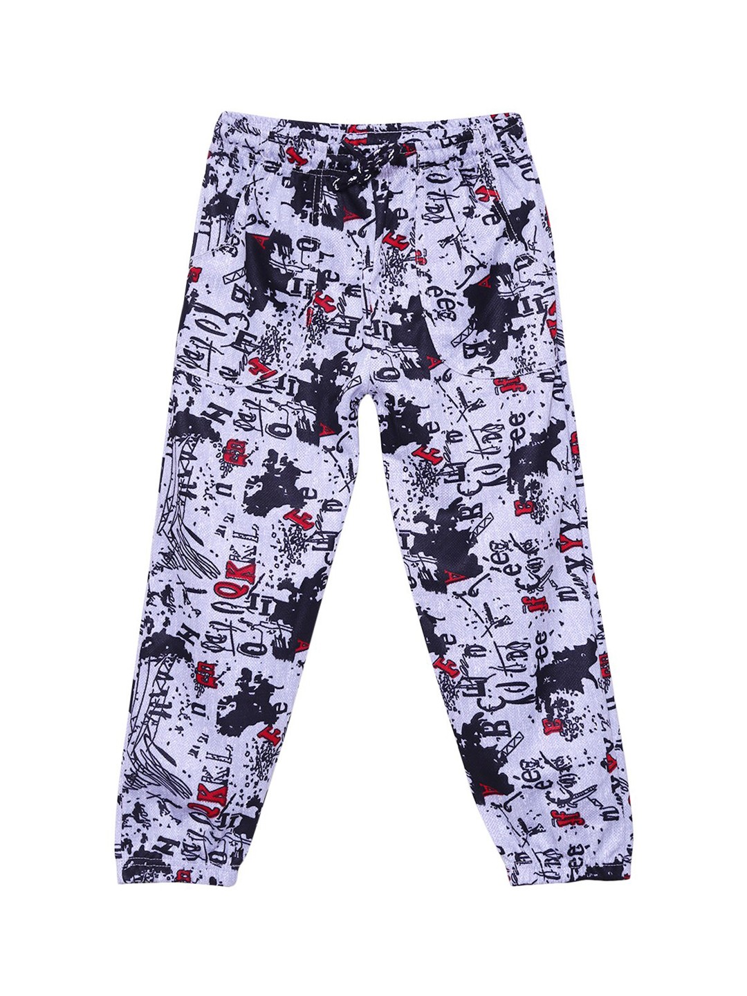 

SWEET ANGEL Boys Black & Lavender Printed Track Pants