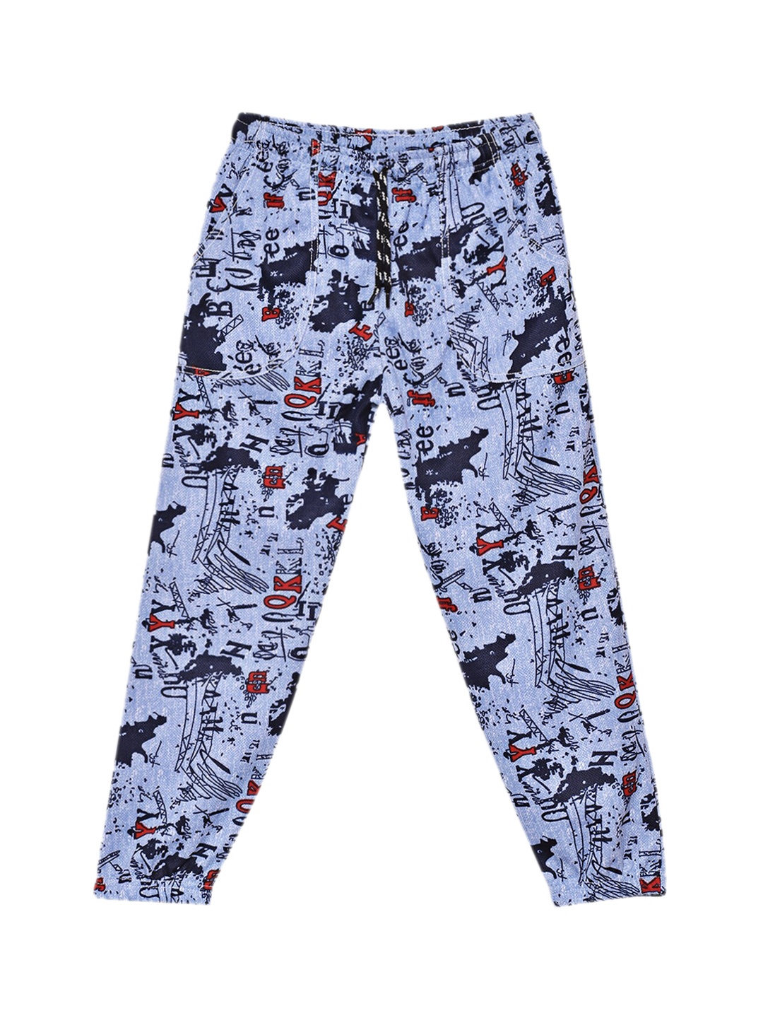 

SWEET ANGEL Boys Navy Blue Printed Track Pants