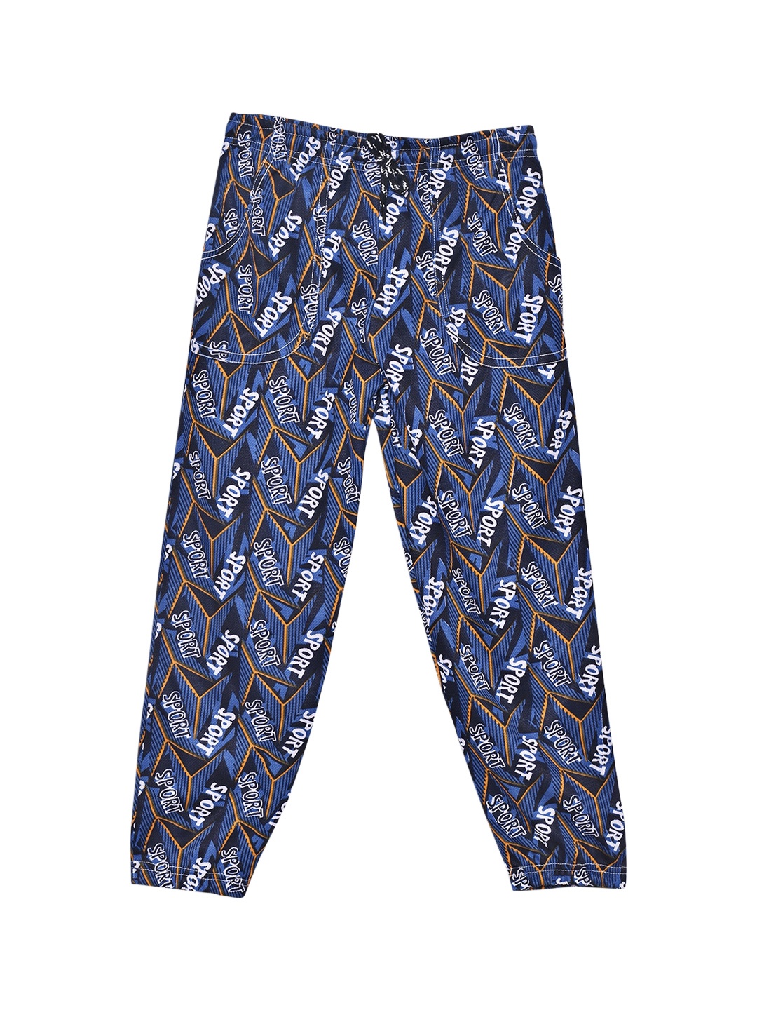 

SWEET ANGEL Boys Navy Blue & White Printed Joggers